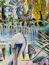 Pelicans In The Park - Original Artwork