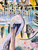 Pelicans In The Park - Original Artwork