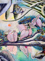 Pelicans In The Park - Original Artwork