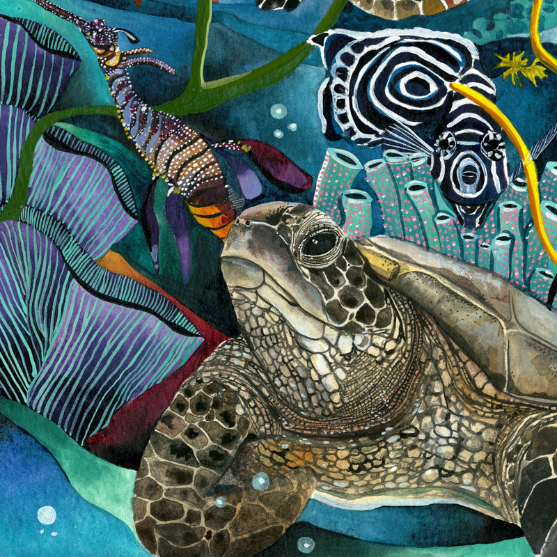 Soaring Turtles - Original Artwork