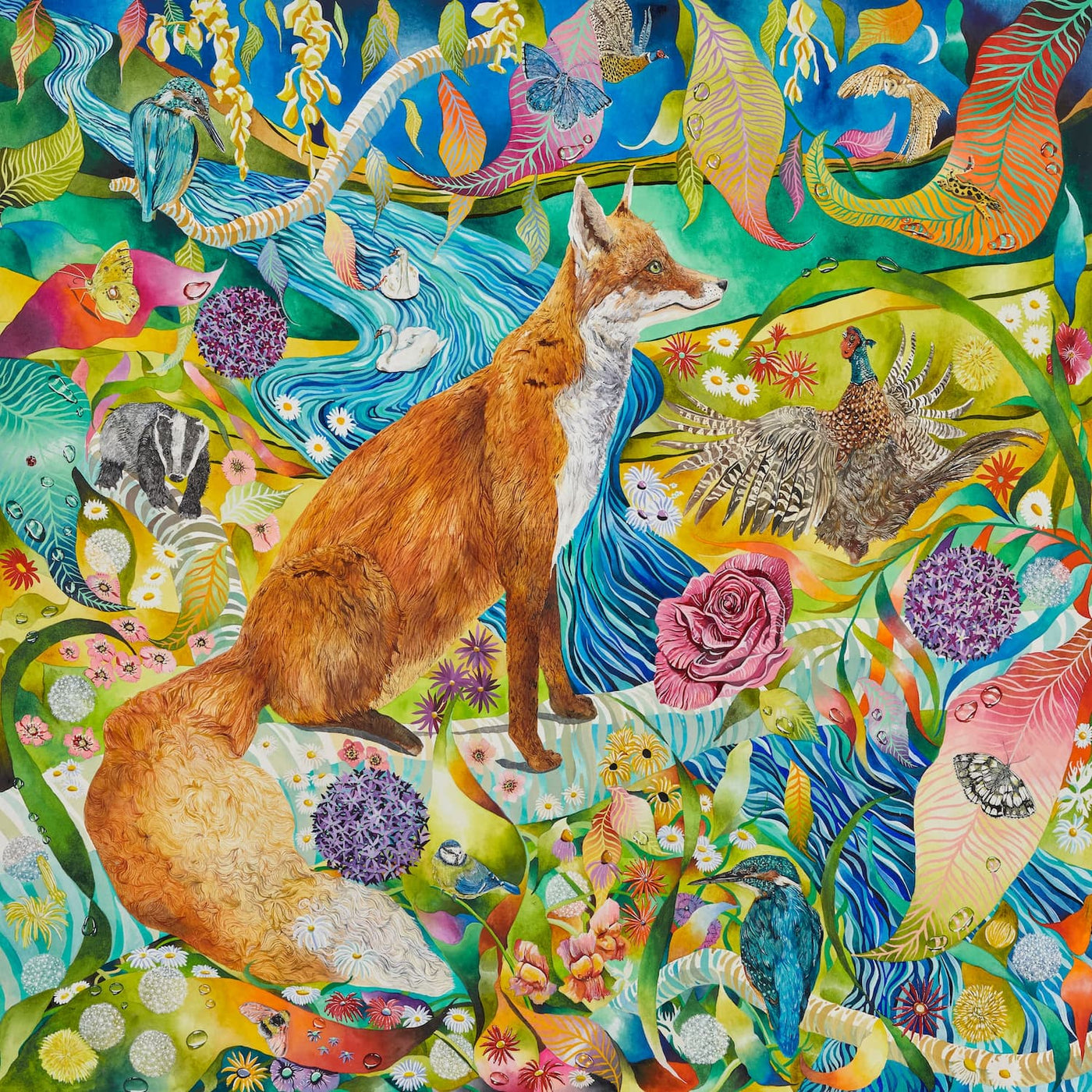 Kate Morgan Studio - Fox & Pheasant - Original Artwork