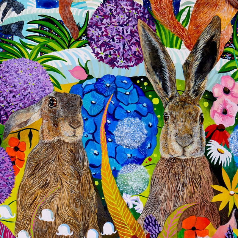 Two Hares - Art Print